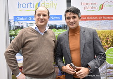 Jelle Posthumus and Örjan Hulshof visited the booth of FloralDaily and BPnieuws.nl.